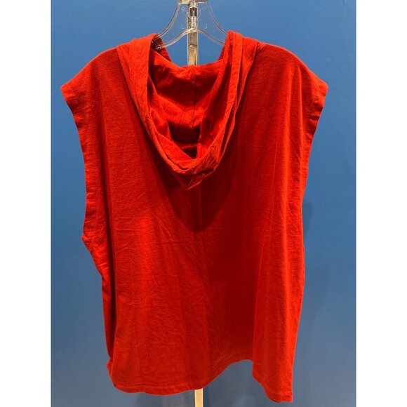 True Religion Red Hooded Tank Top XL Cotton - Picture 5 of 6